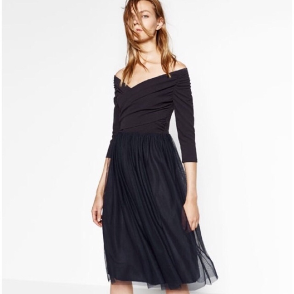 Zara Basics Tulle Dress